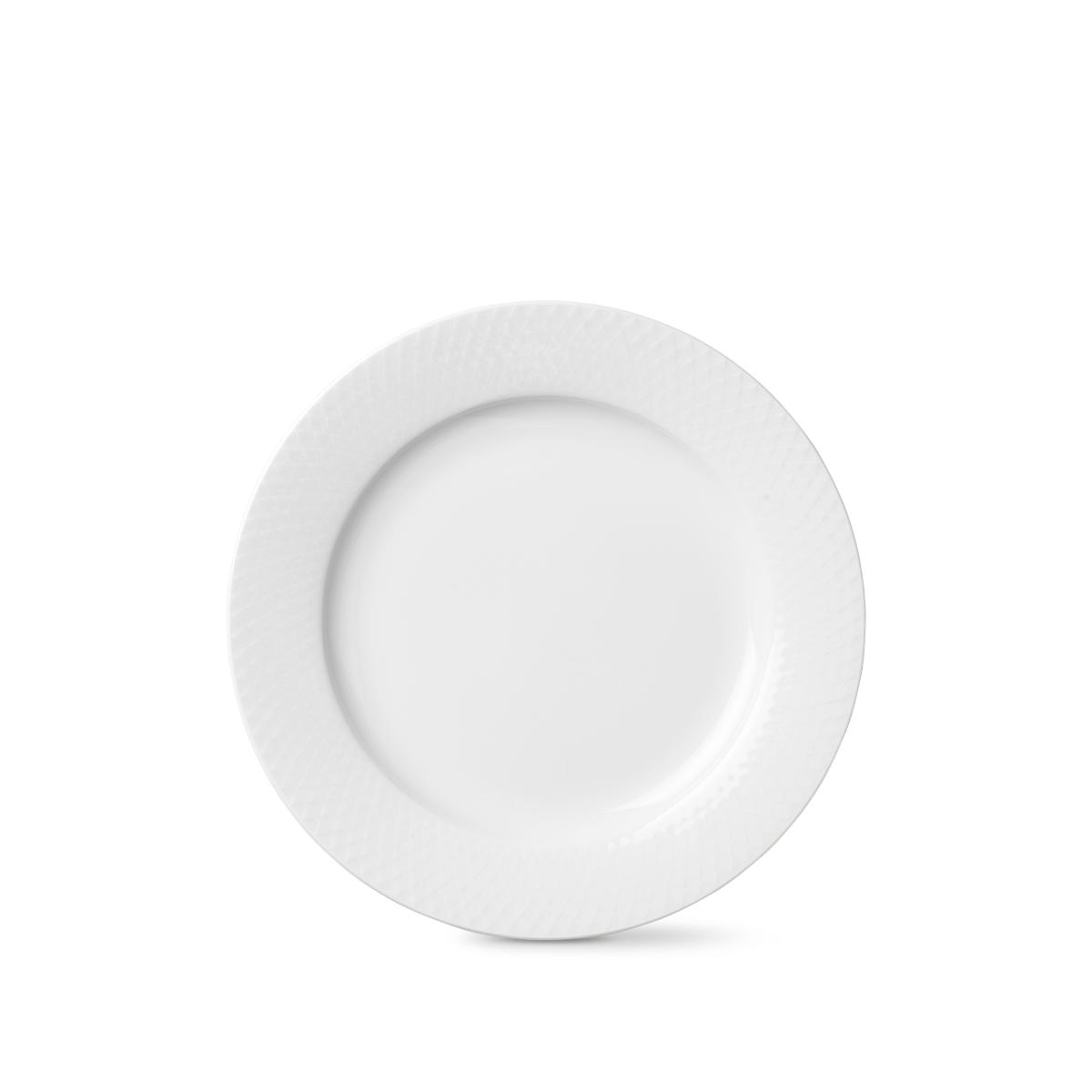 Lyngby Rhombe Plate Ø23cm, blanco