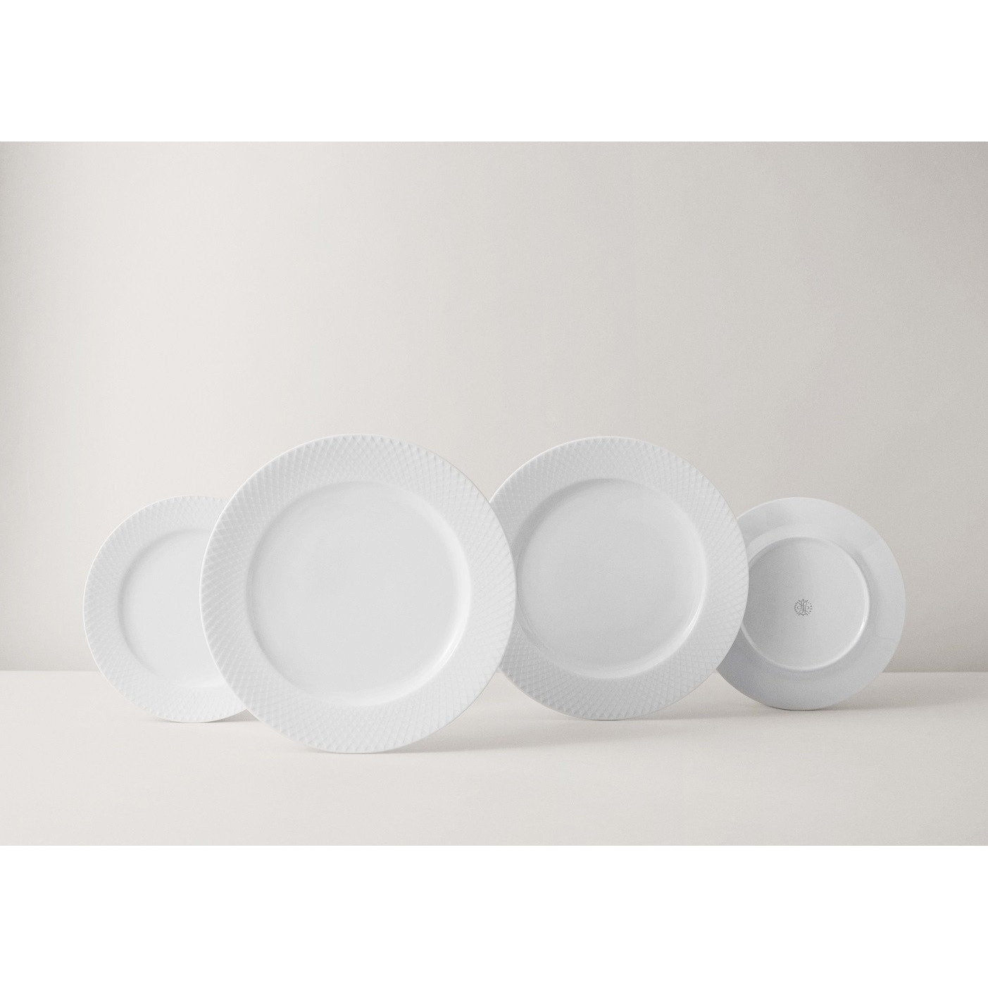 Lyngby Rhombe Plate White, 21 cm