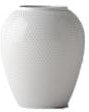 Lyngby Rhombe vase blanc, 17 cm