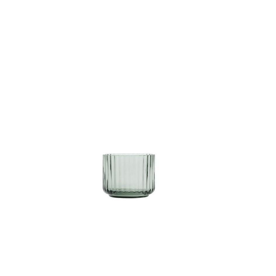 Lyngby Tealight Holder Copenaghen Green Glass, piccolo