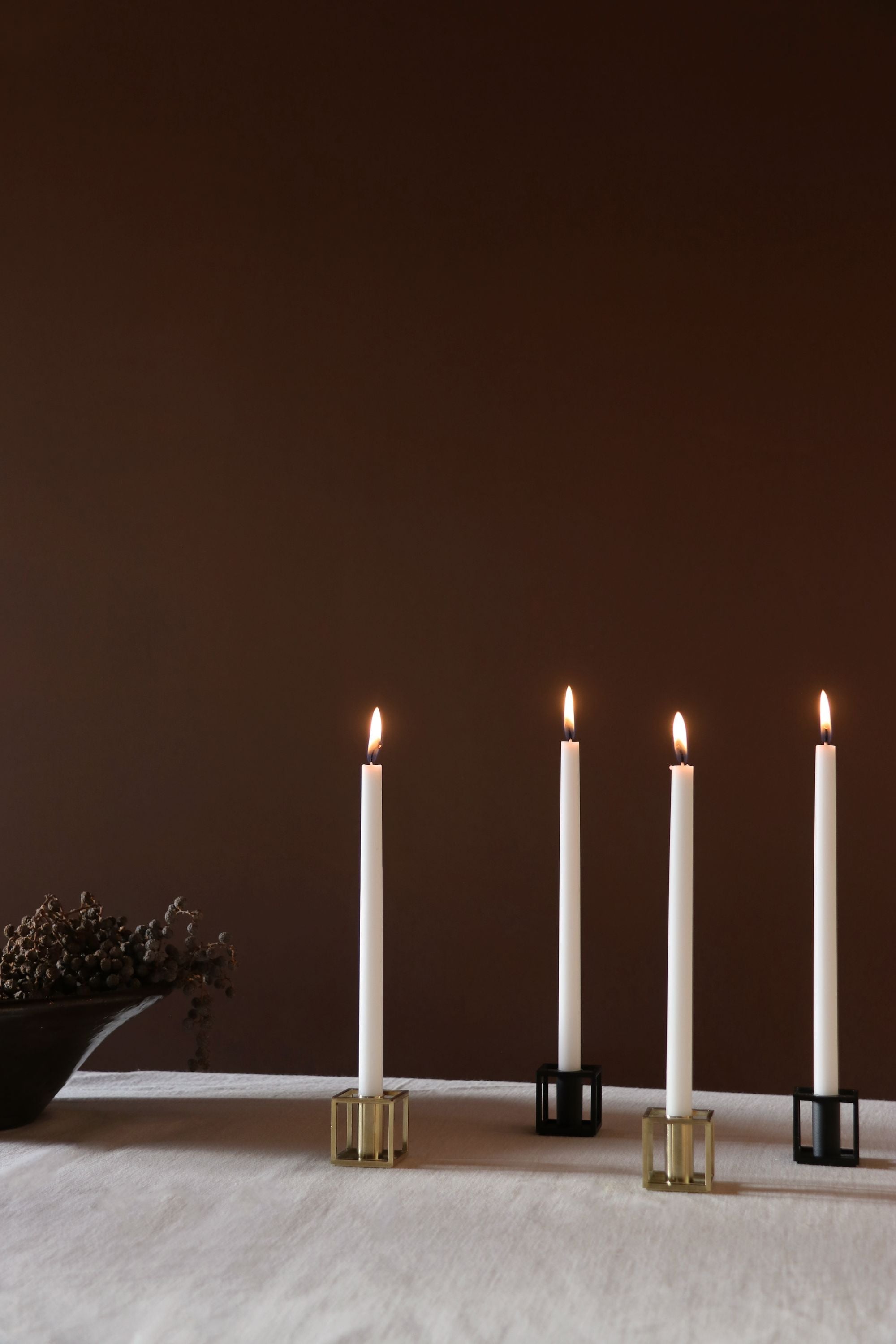 AUDO COPENHAGEN KUBUS 1 Porta di candele, rame brunito