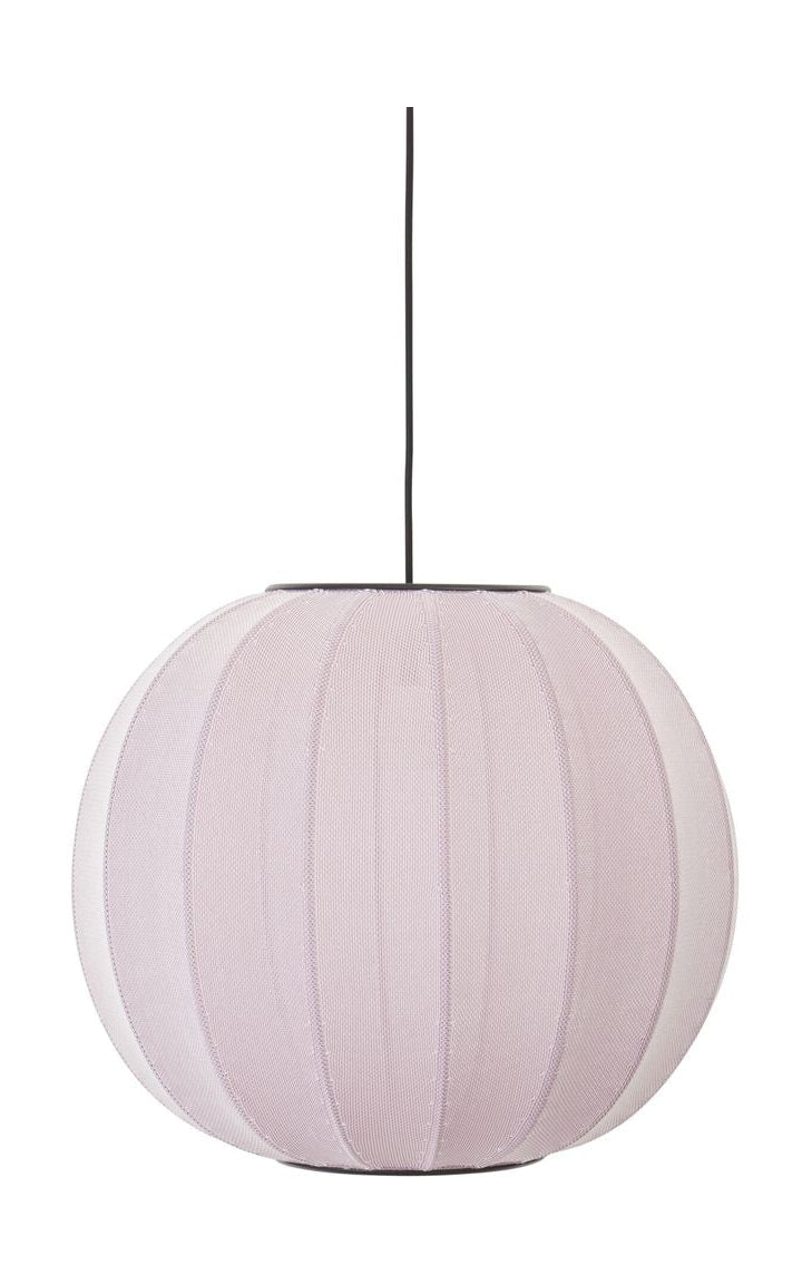 Made By Hand Knit Wit 45 Round Pendant Lamp, Light Pink