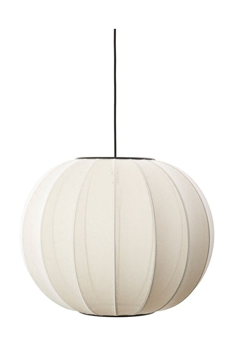 Made By Hand Knit Wit 45 Round Pendant Lamp, Pearl White