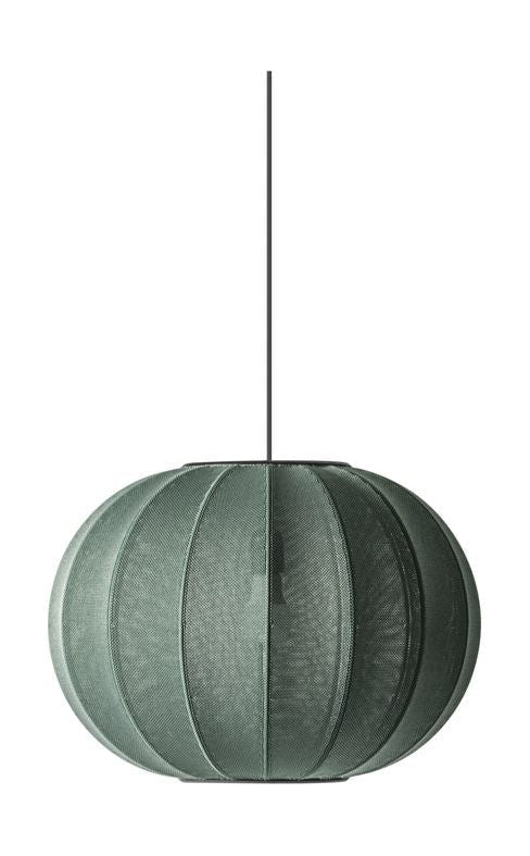 Made By Hand Knit Wit 45 Round Pendant Lamp, Tweed Green