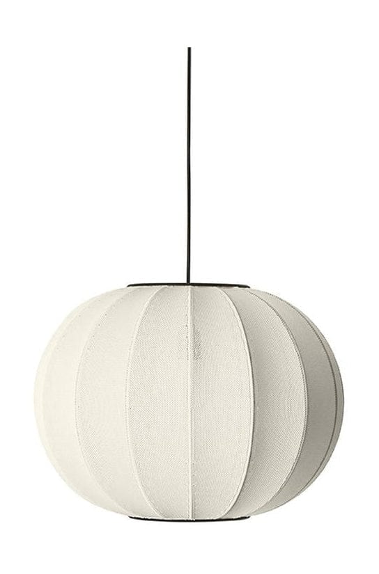 Made By Hand Knit Wit 60 Round Pendant Lamp, Pearl White