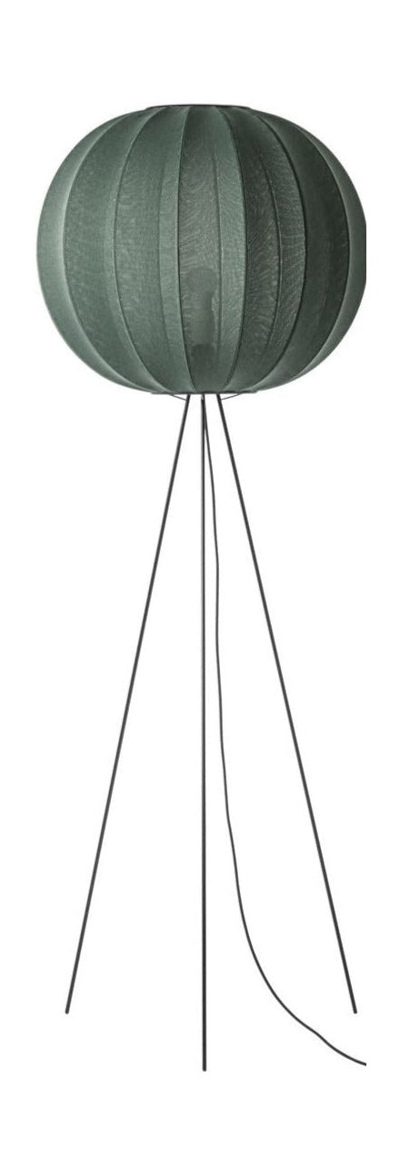 Made By Hand Knit Wit 60 Round Floor Lamp High, Tweed Green
