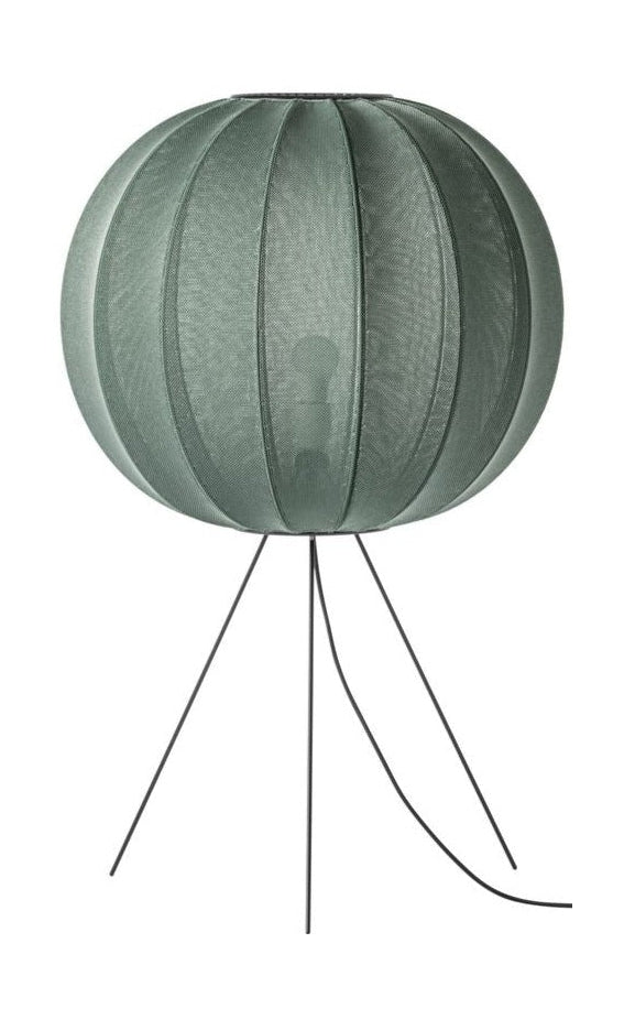 Made by Hand Trièce avec 60 lampadaire ronde Medium, vert tweed
