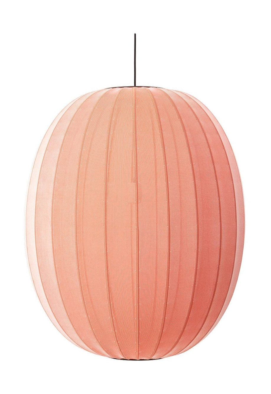 Made By Hand Knit Wit 65 High Oval Pendant Lamp, Coral