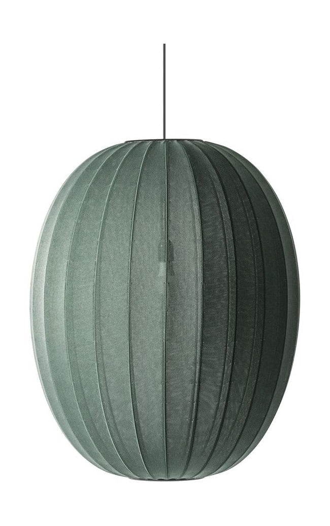 Made By Hand Gebreide met 65 high ovale hanglamp, tweed Green