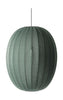 Made by Hand Strik med 65 høj oval pendellampe, tweed grøn