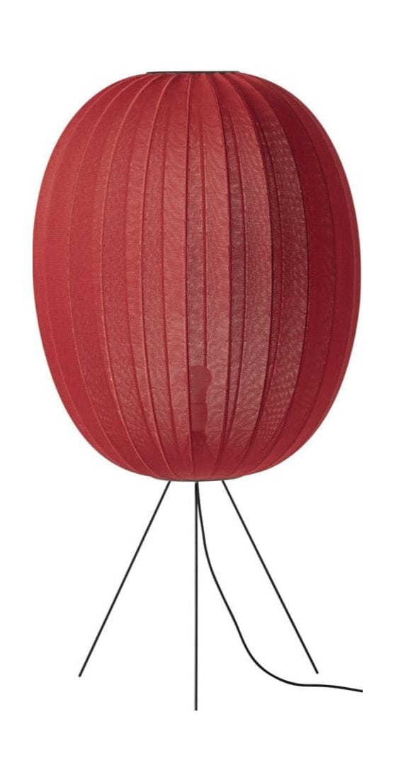 Made By Hand Brei wit 65 High Oval Floor Lamp Medium, esdoorn rood
