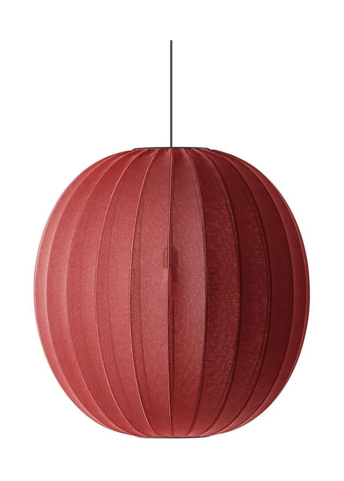 Made By Hand Knit Wit 75 Round Pendant Lamp, Maple Red
