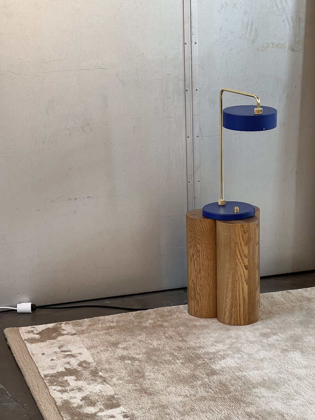 Made By Hand Petite Machine Table Lamp H: 52, Royal Blue