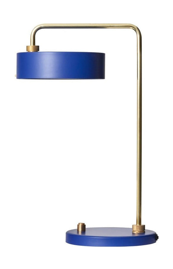 Lámpara de mesa de máquina pequeña de hecha a mano H: 52, azul real
