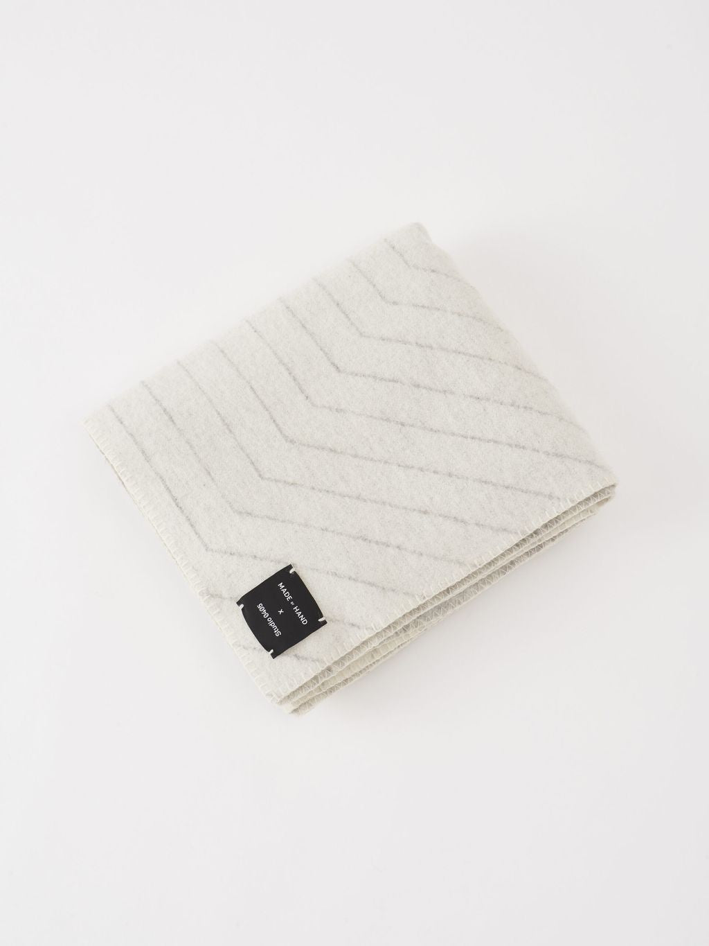 Made By Hand Pinstripe Blanket, White