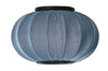 Realizzato a mano in maglia con 45 lampada a sospensione ovale, pietra blu