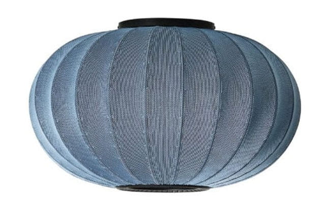 Made by Hand Tricoté avec 57 pendentif ovale, pierre bleue