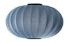 Realizzato a mano in maglia con 76 lampada a sospensione ovale, pietra blu