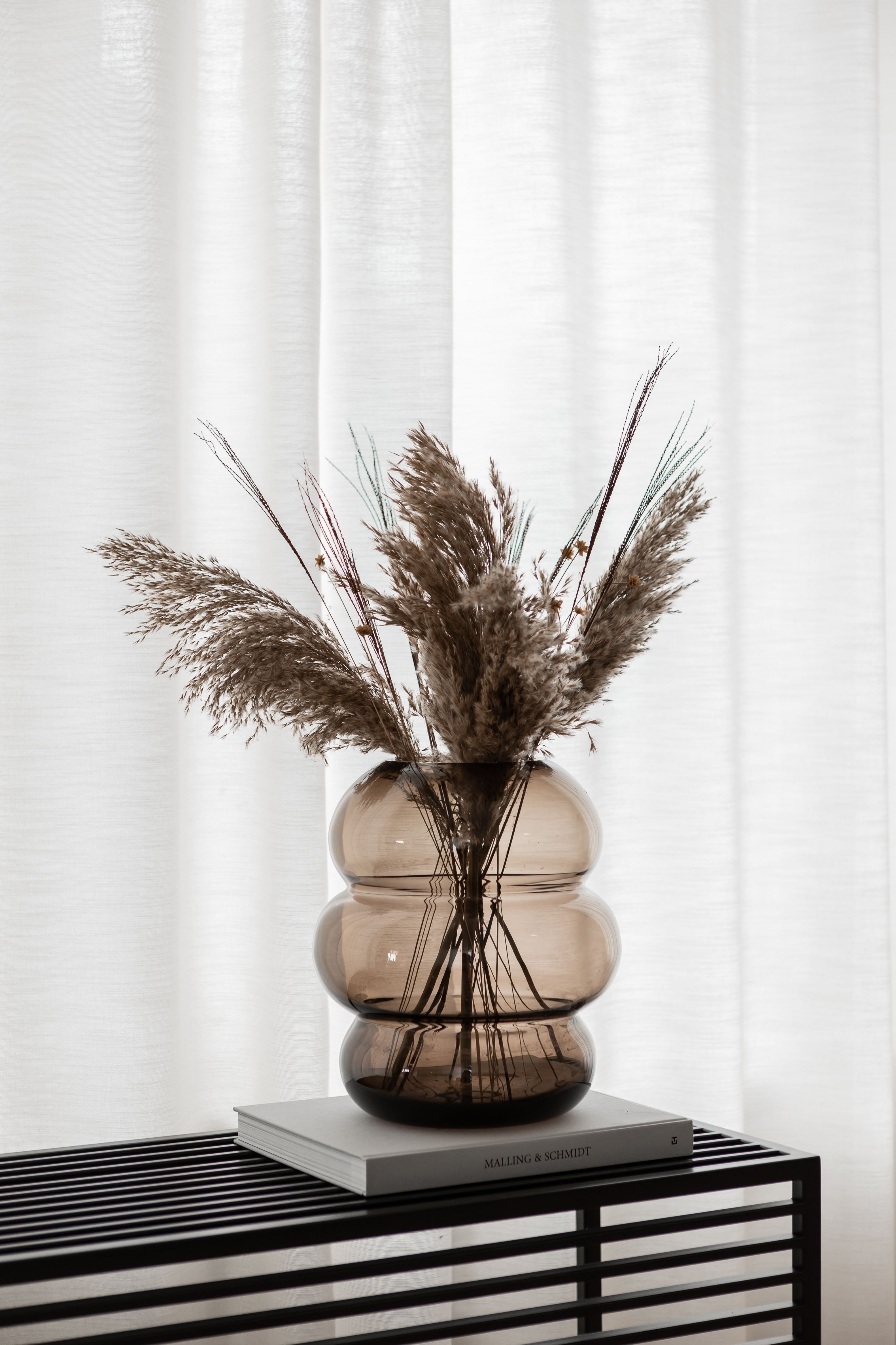 Malling Living Soft Shape Vase, Rauchglas