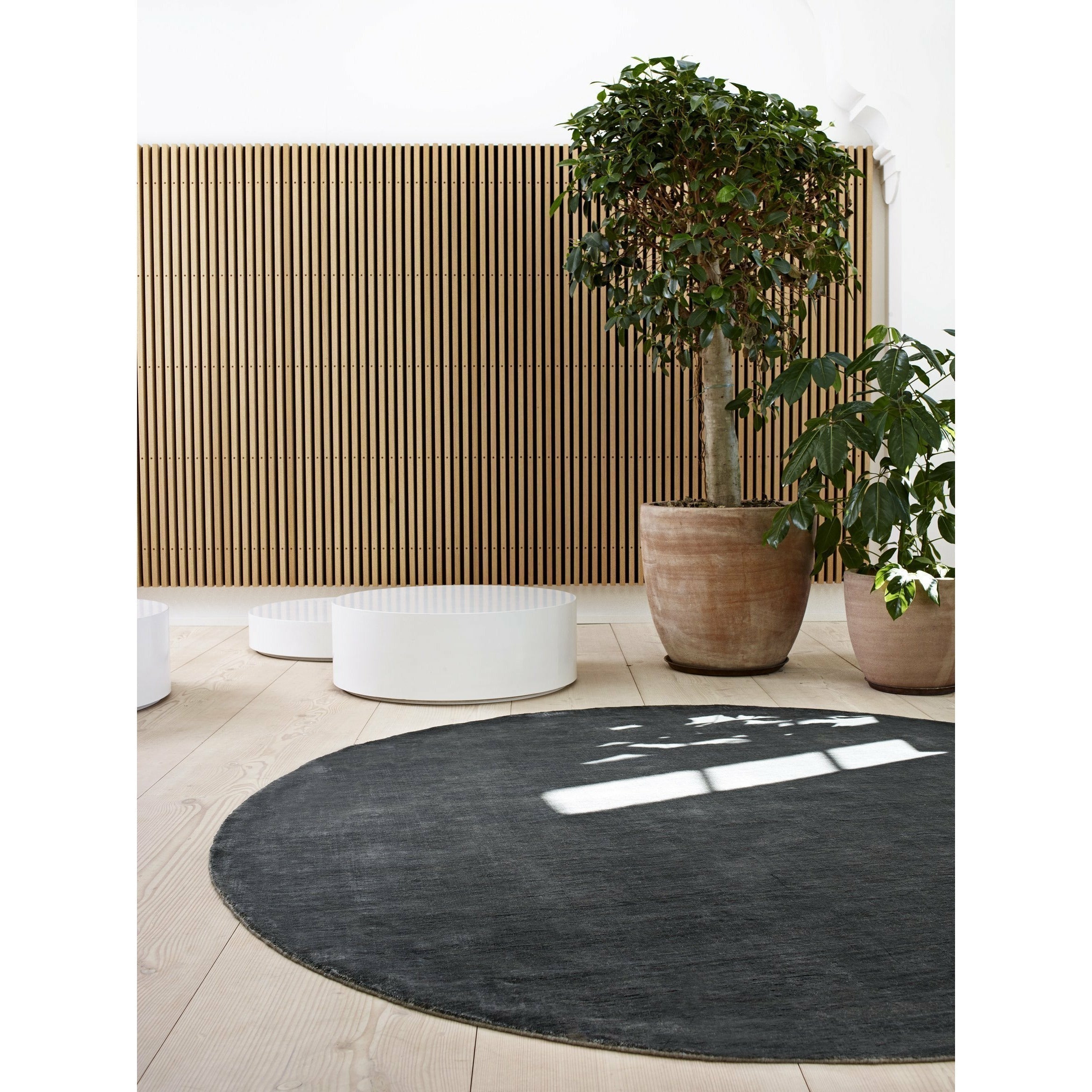 Massimo竹地毯灰色，Ø240厘米