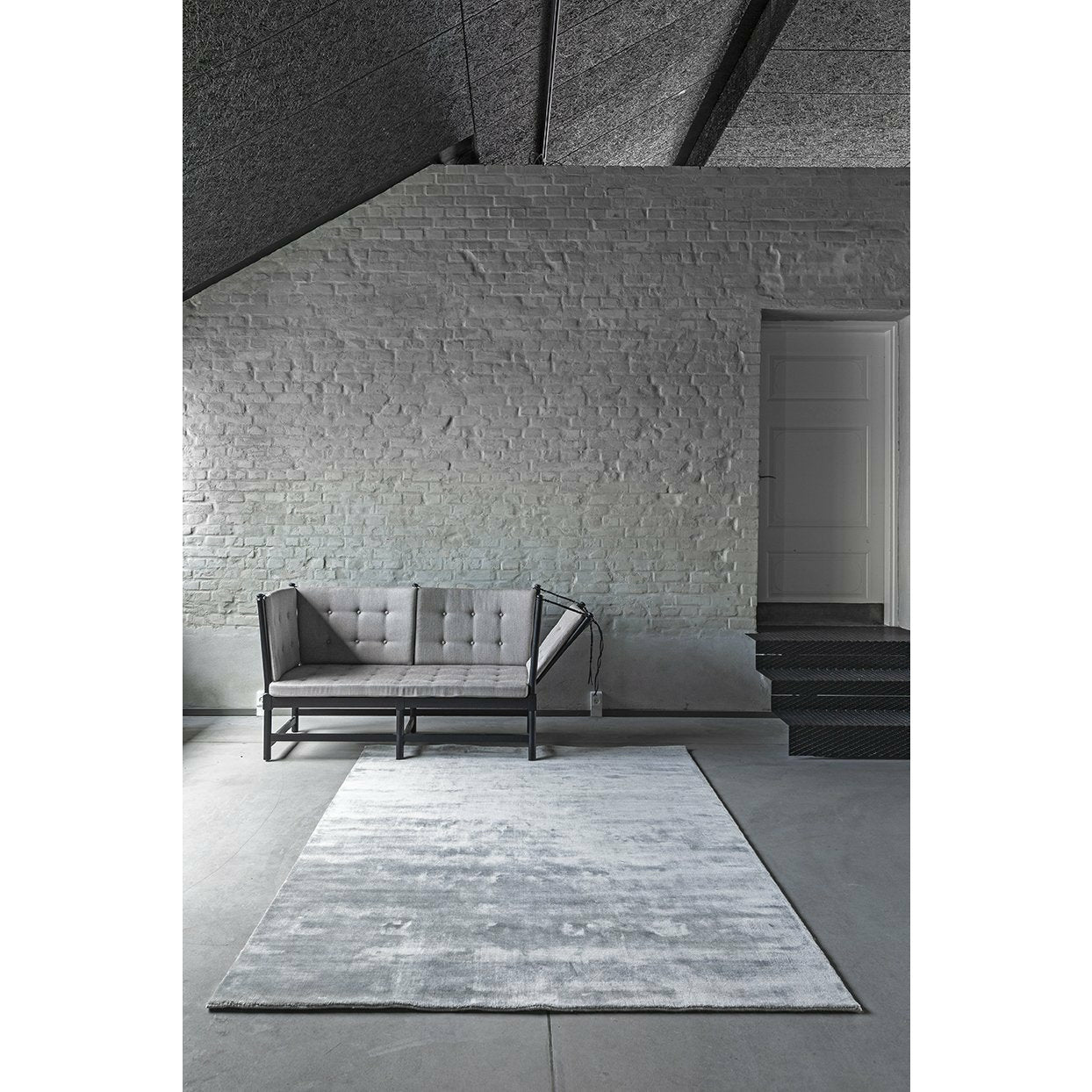 Massimo Jorden bambus tæppe betongrå, Ø 240 cm