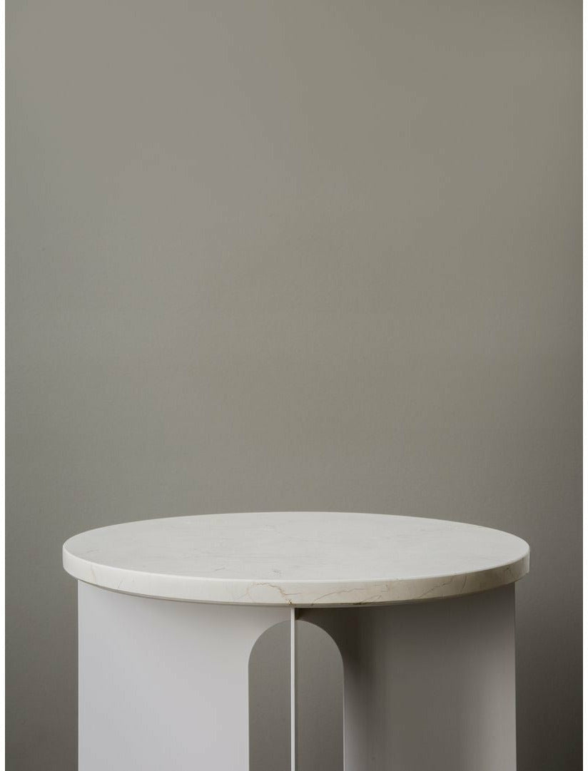 Audo København Androgyne Side Tabletop, Crystal Rose Marble