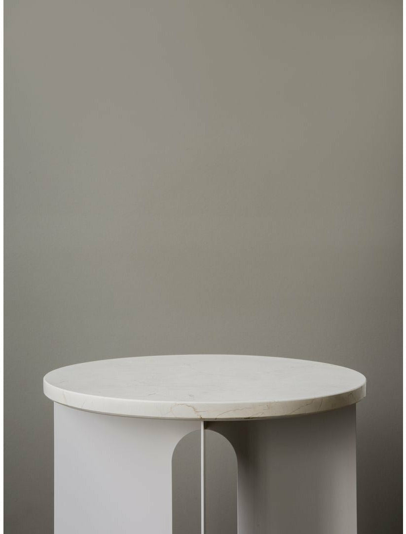 Audo Copenhagen Androgyne Side Tabletop, Crystal Rose Marble
