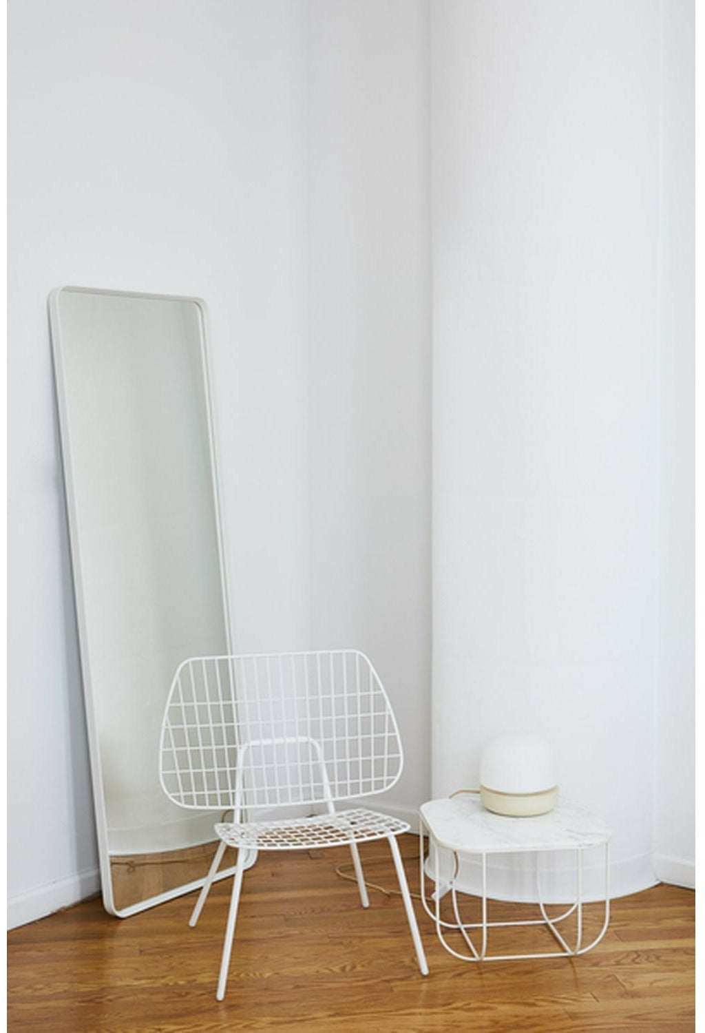 奥多哥本哈根浴室地板镜，白色