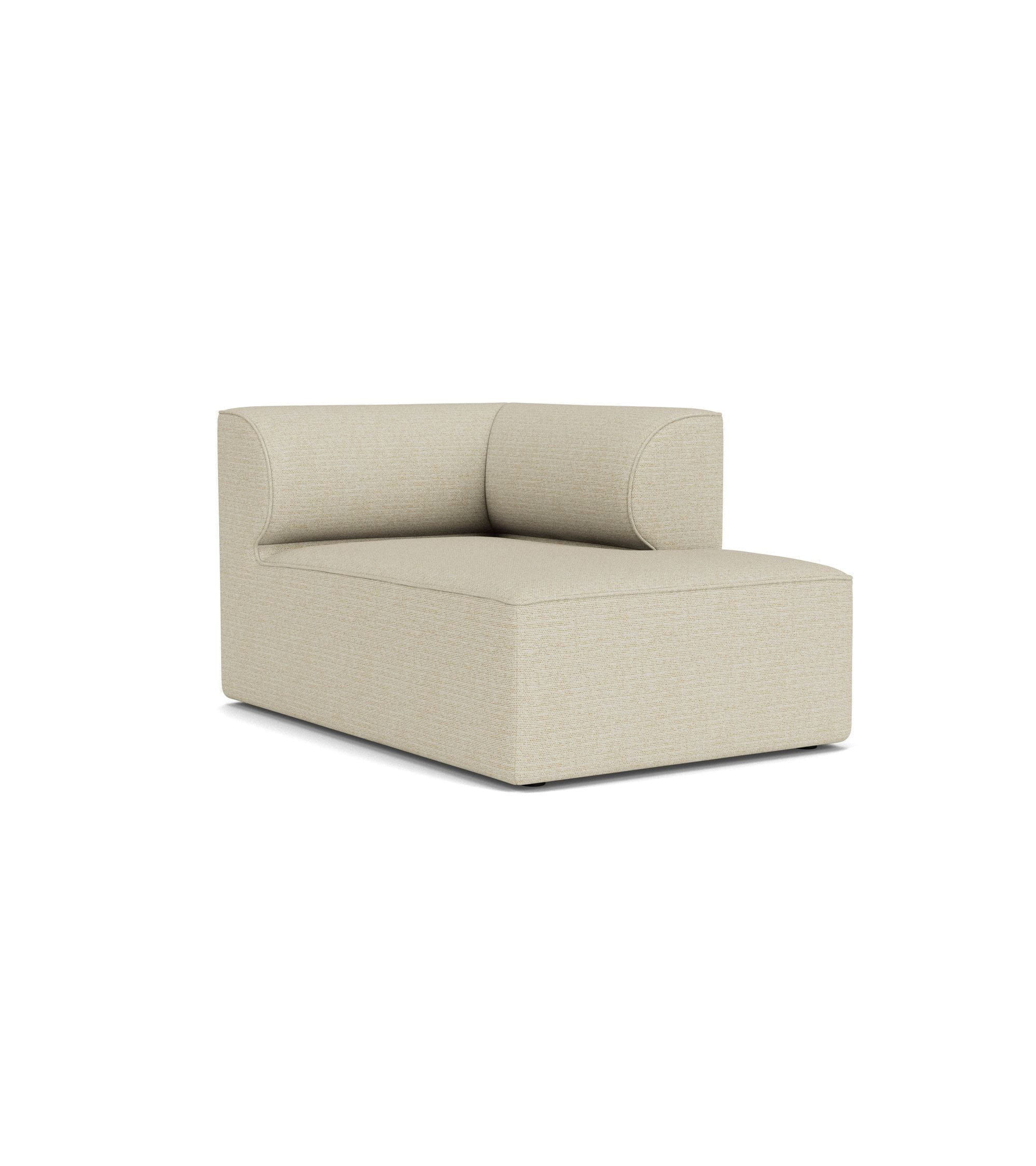 Audo Copenhagen Eaave modular sofá chaise chaise longue 86x129 cm a la derecha, sabana blanca