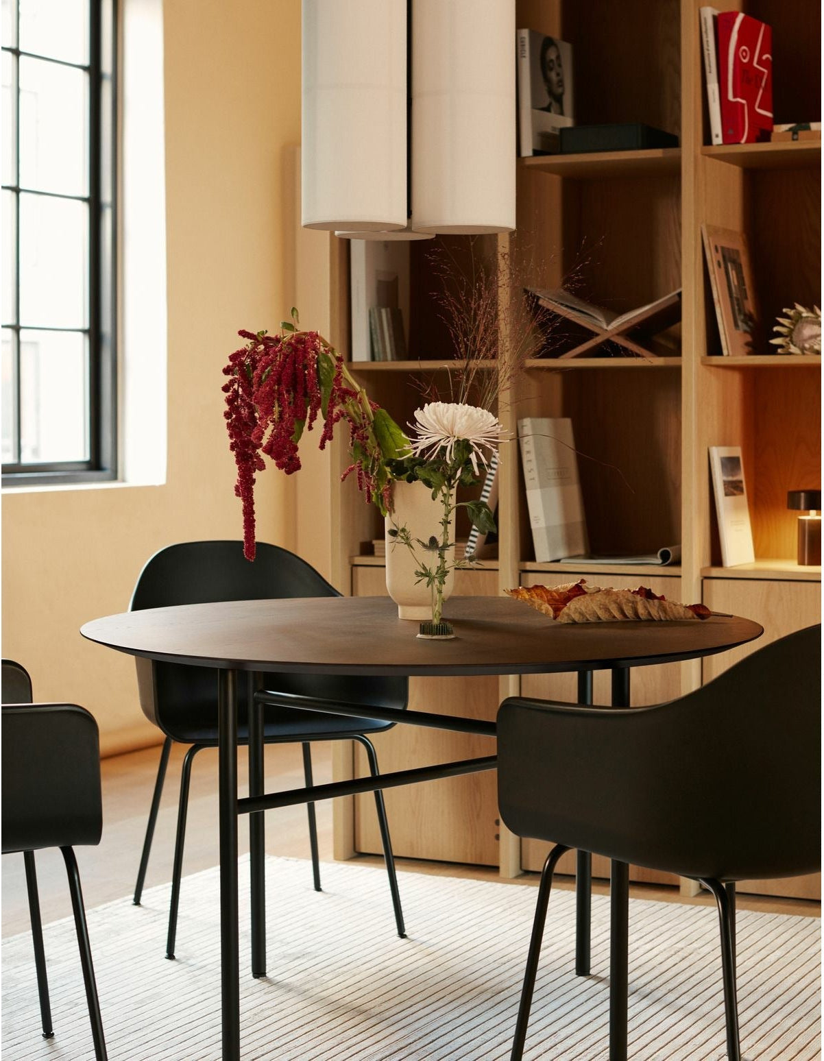 Audo Copenhagen Chaise de salle à manger portable en chaise naturelle, khaki