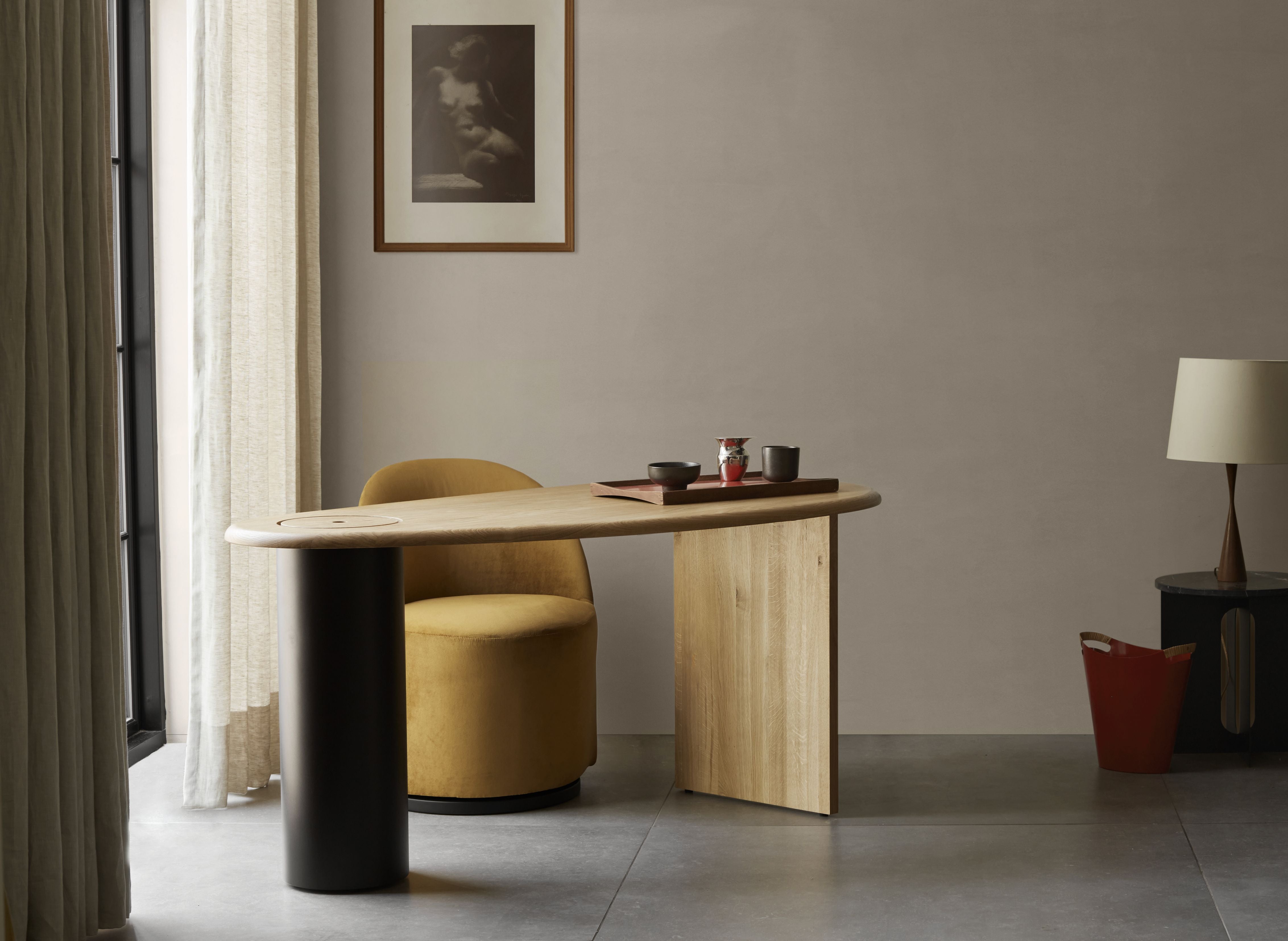 Menu Tearoom Side Chair Gepolstert Drehbar, Hallingdal Beige-Stühle-Menu-9609202-003G02ZZ-MEN-5709262135592-inwohn