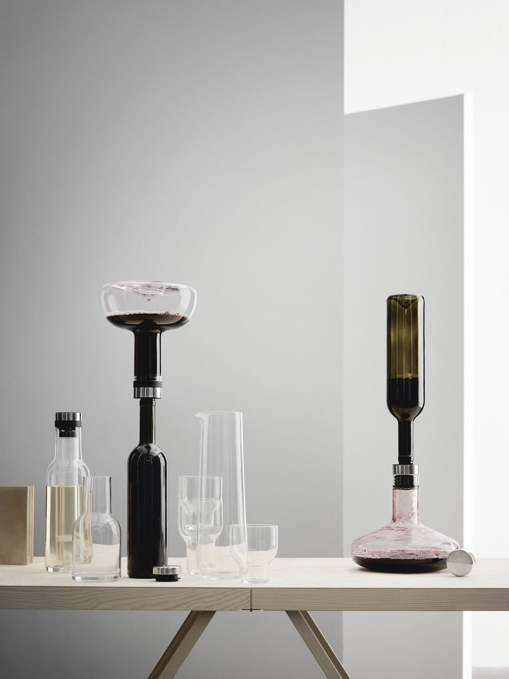 奥多哥本哈根葡萄酒呼吸豪华豪华钢，透明