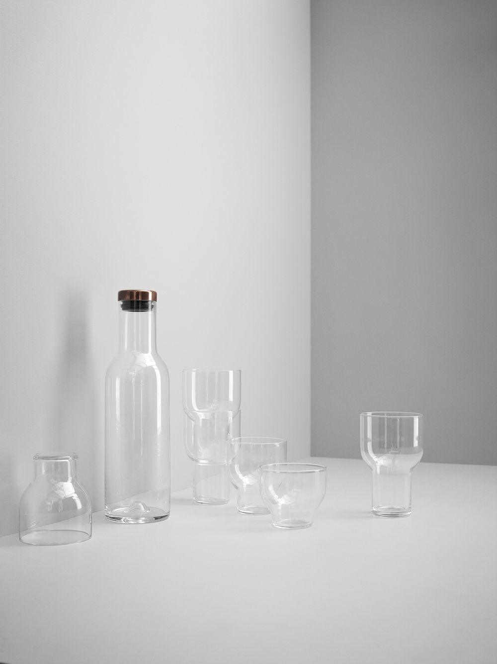 Audo Copenhagen Wein- und Wasserwasserglasstahl, klar