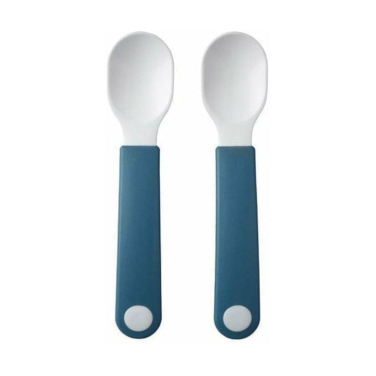 Mepal Mio Learning Spoon Set, Dark Blue
