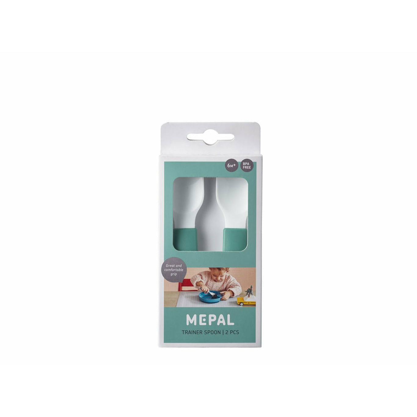 Mepal Mio Learning Spoon Set, Turquoise