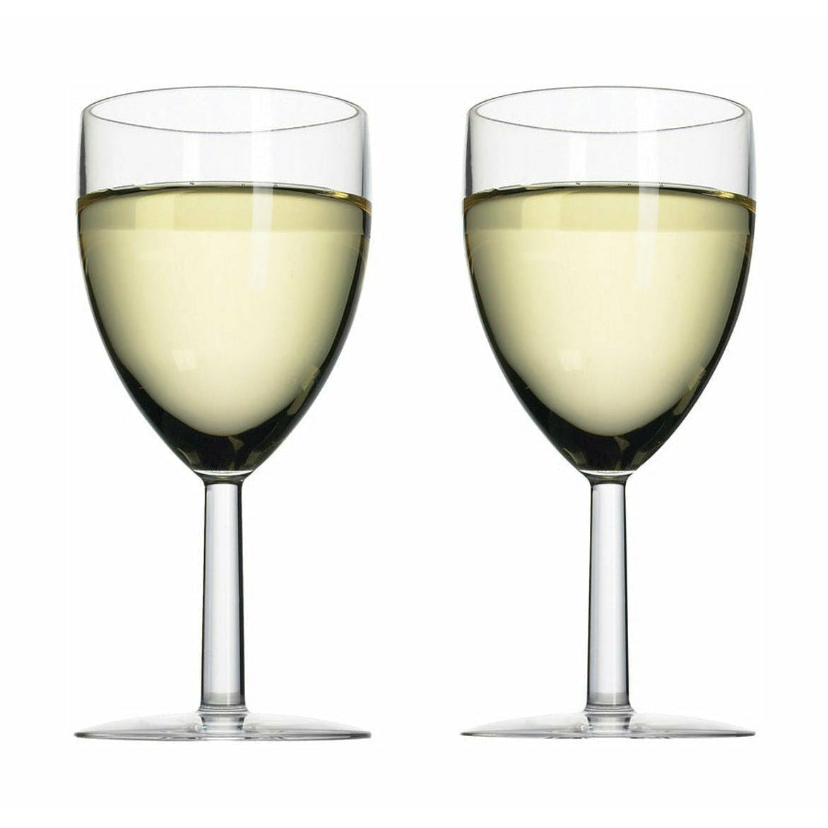 Set di bicchieri da vino in plastica di 2 0,2 ​​L, chiaro
