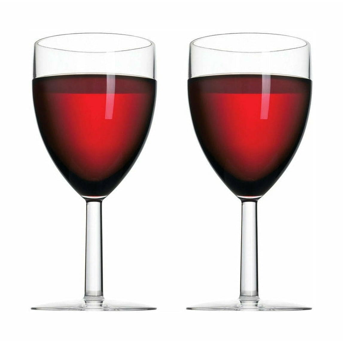 Set di bicchiere da vino in plastica di 2 0,3 L, chiaro