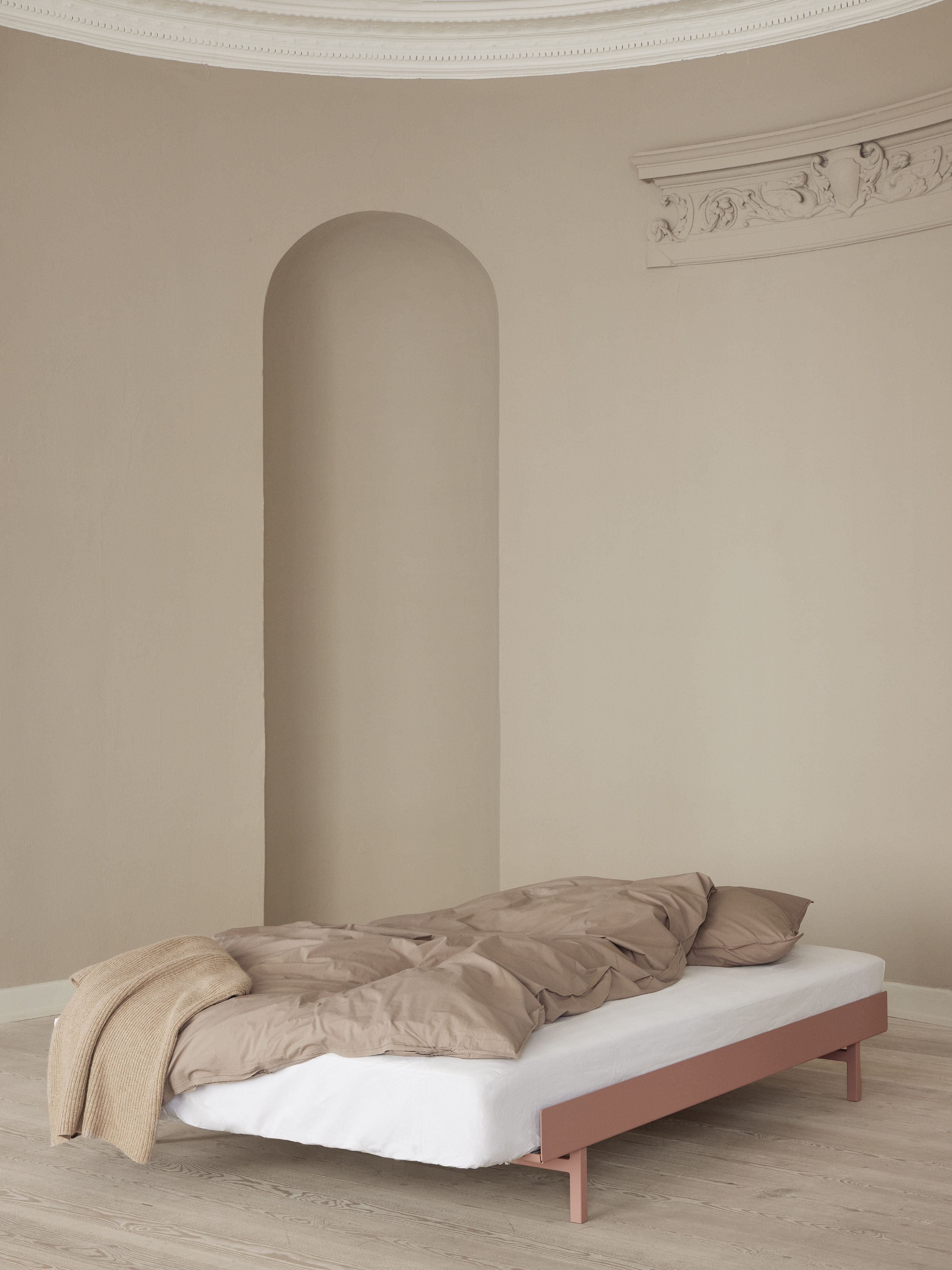 Moebe Bed With Bed Slats 160 Cm, Dusty Rose