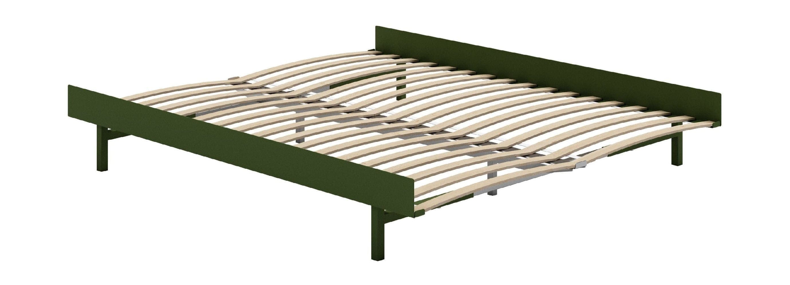 Cama moebe con listones de cama 160 cm, pino verde
