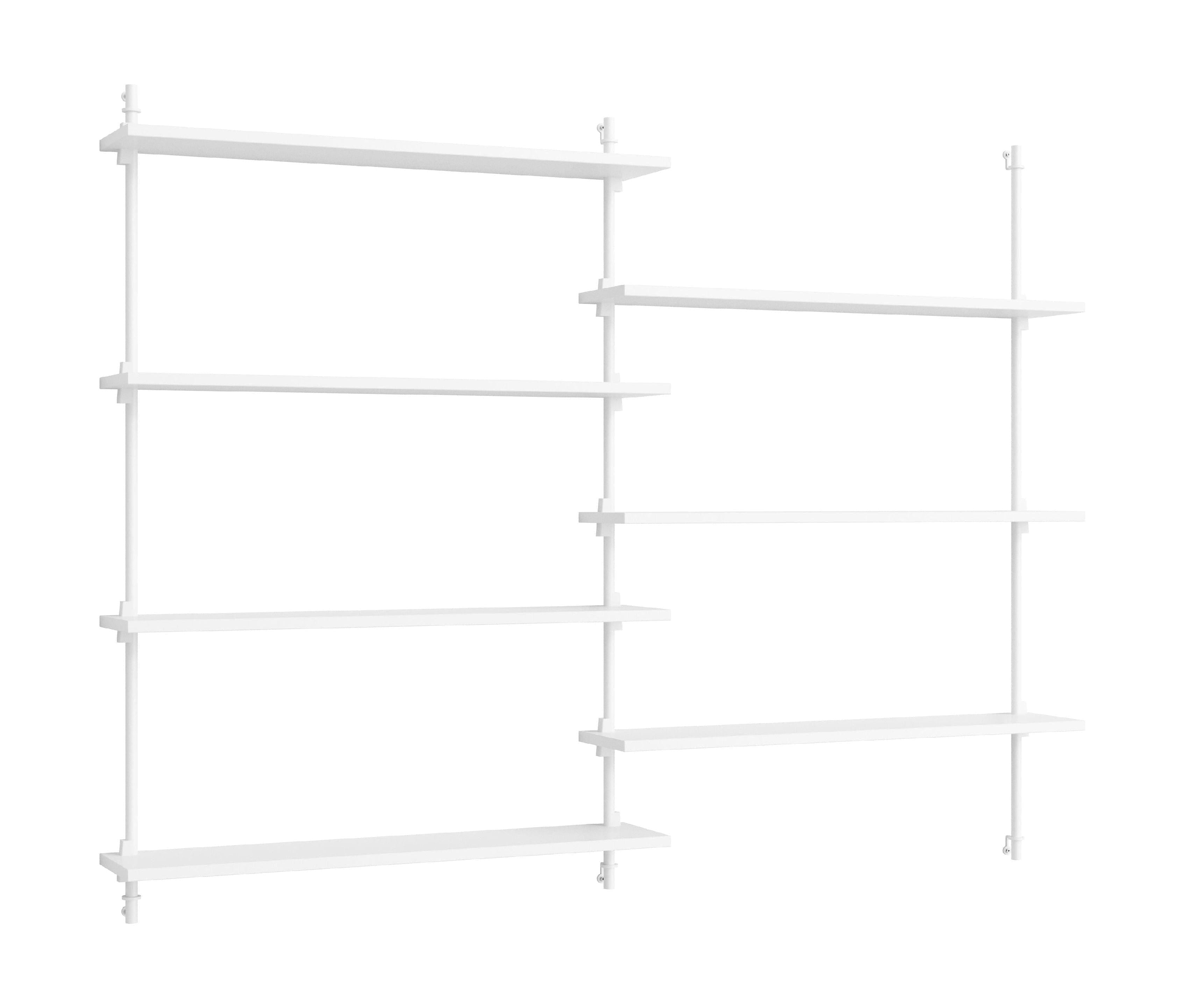 Moebe Wall Shelving Ws.115.2, wit/wit