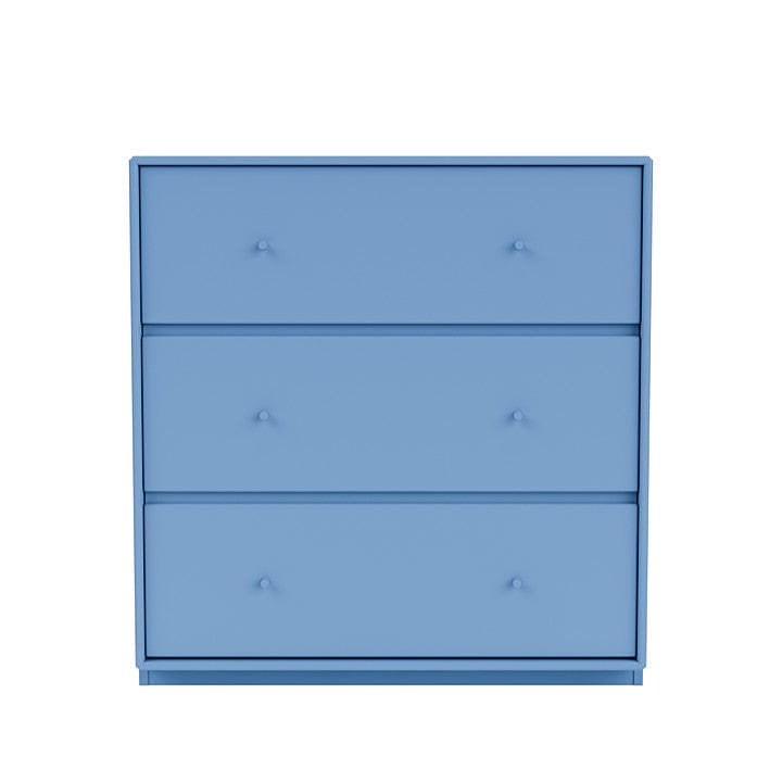 Montana bär byrå med 3 cm sockel, azurblå