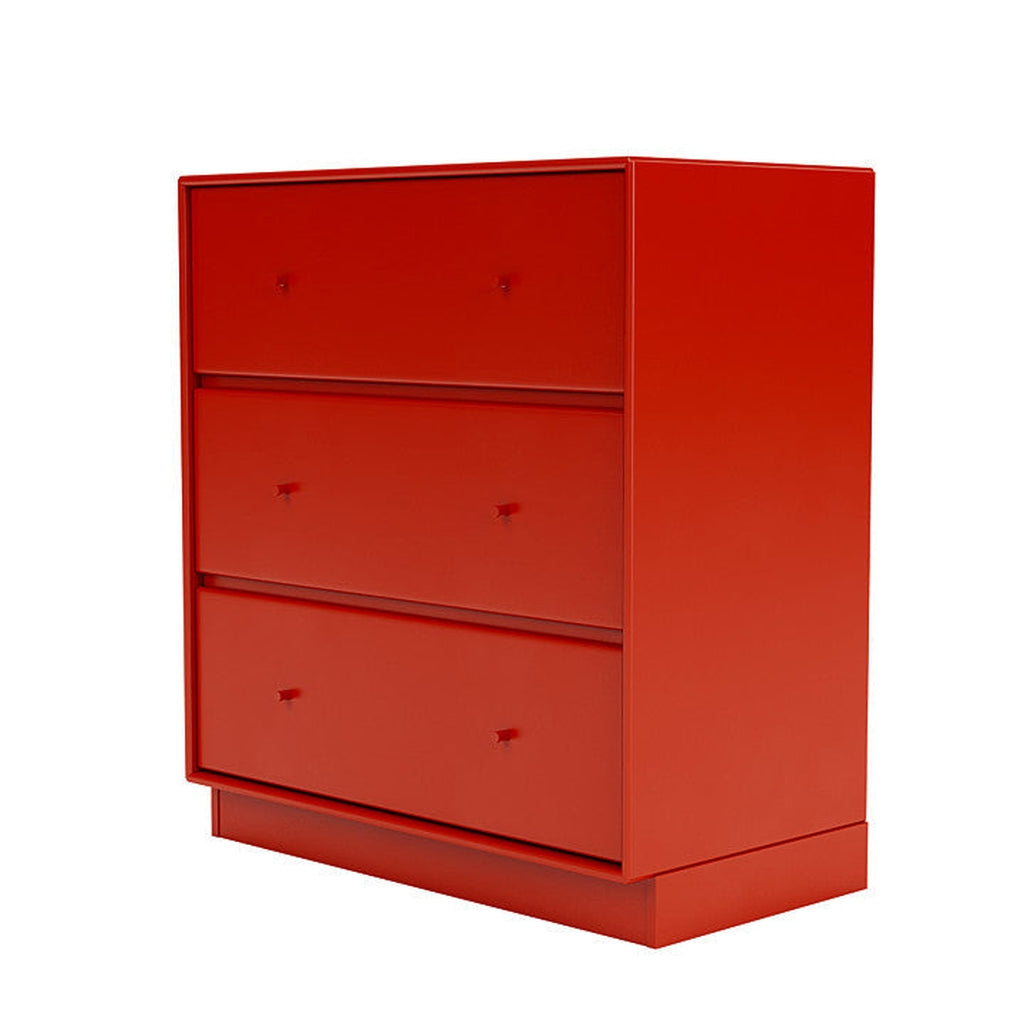 Montana Carry Dresser con zócalo de 7 cm, Rosehip Red