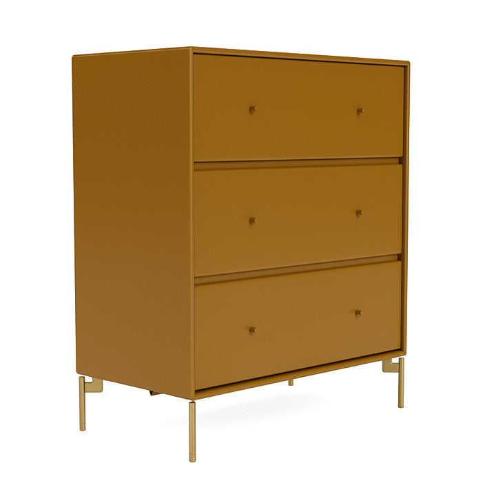 Montana Carry Dresser With Legs, Amber/Brass
