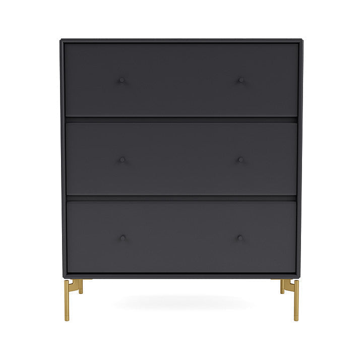 Montana Carry Dresser With Legs, Anthracite/Brass