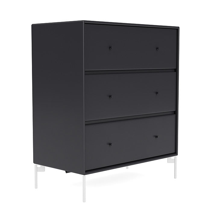 Montana Carry Dresser With Legs, Anthracite/Snow White