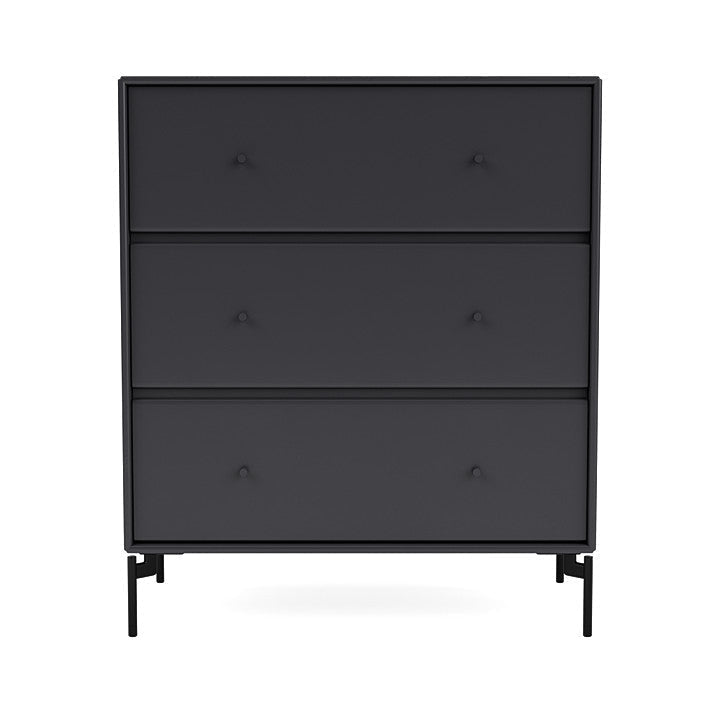 Montana Carry Dresser With Legs, Anthracite/Black