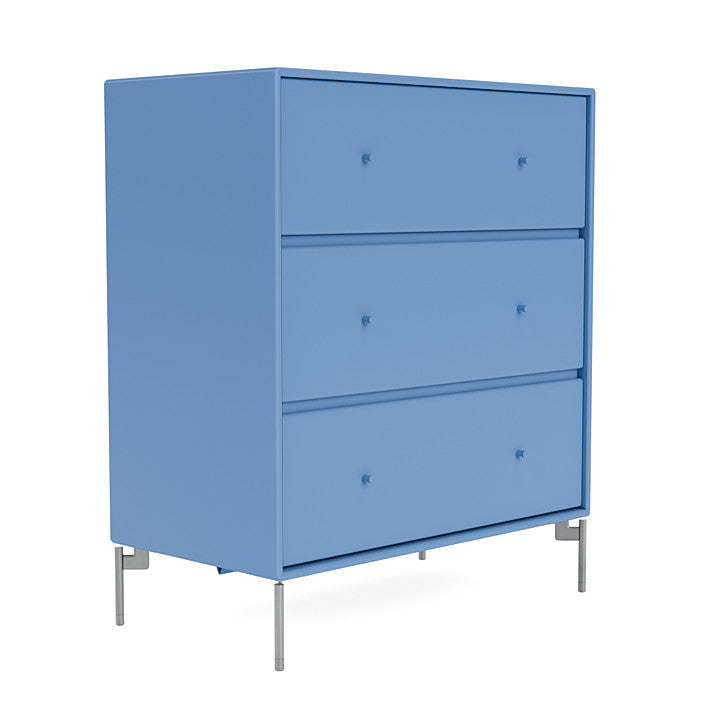 Montana Carry Dresser mit Beinen, Azure Blue/Matt Chrom