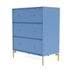 Montana Carry Dresser With Legs, Azure Blue/Brass