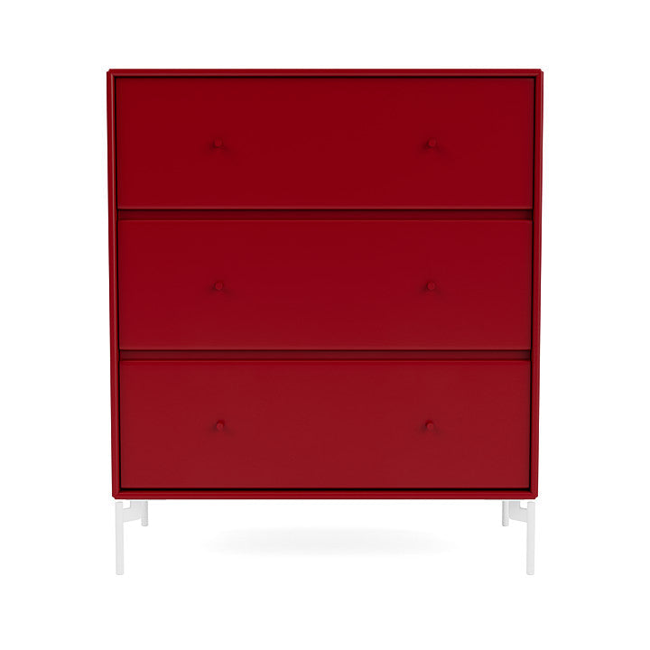 Montana Carry Dresser With Legs, Beetroot/Snow White