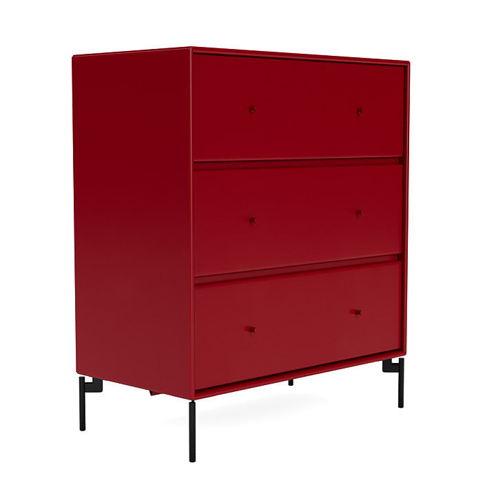 Montana Carry Dresser mit Beinen, Rote Beete/Schwarz
